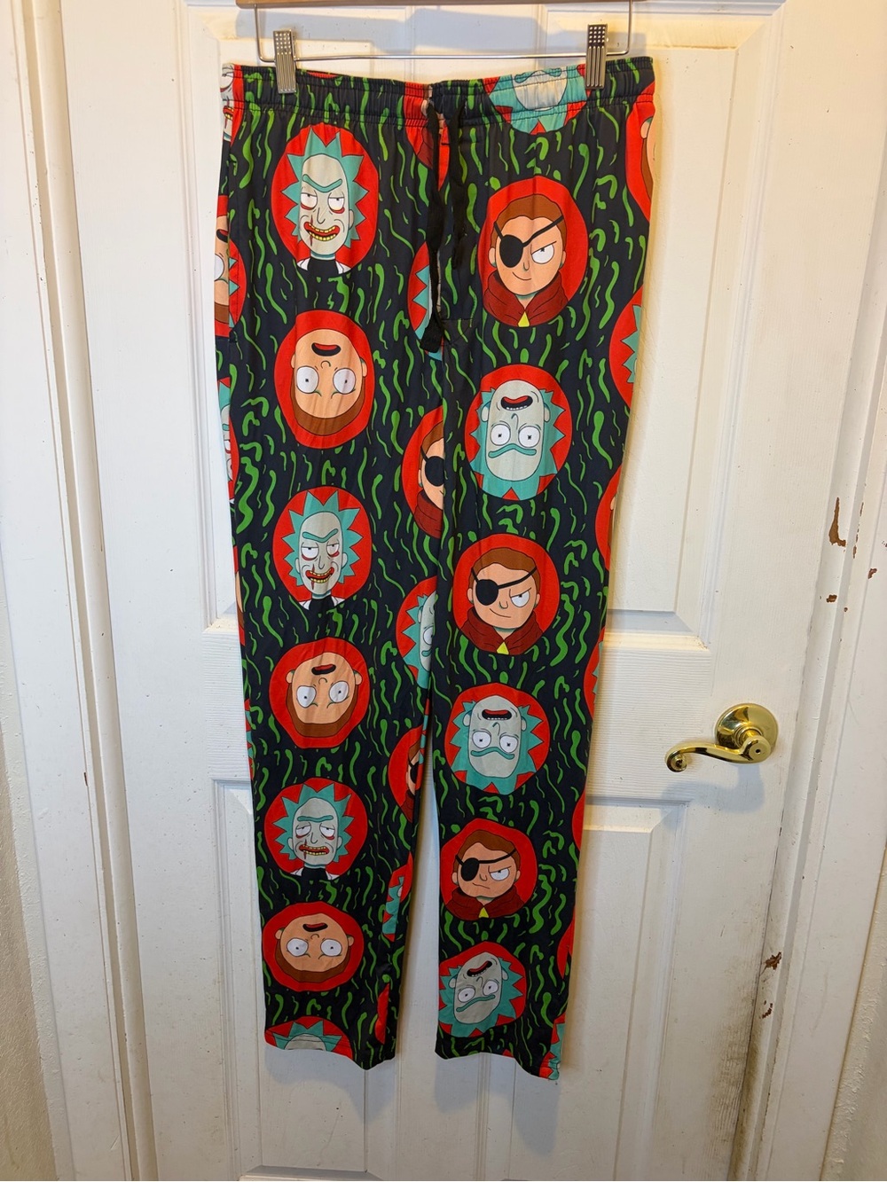 Men's Black Rick & Morty Graphic Jogger Lounge Pants
